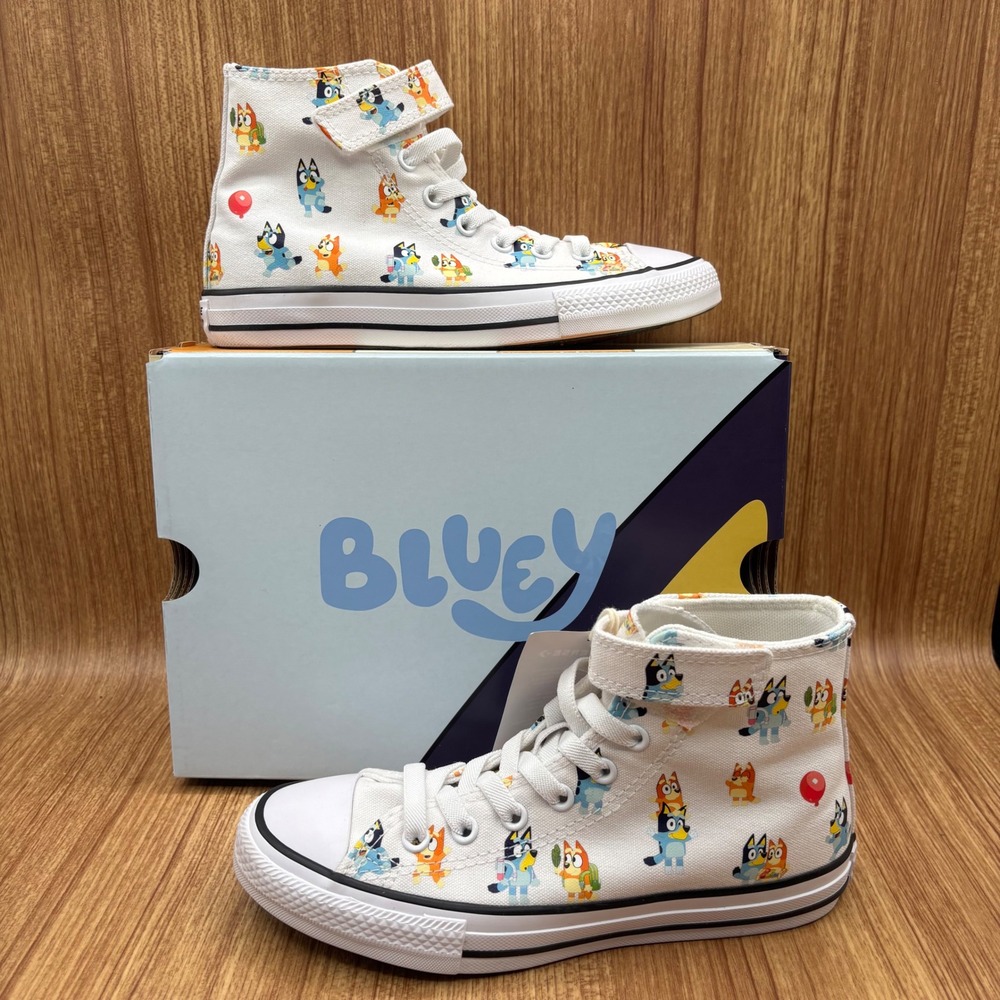 Converse X Disney Bluey Chuck Taylor All Star 1V Youth‎ Size 2 White Multi New